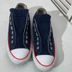Converse Navy Sneakers with Red and White Accents